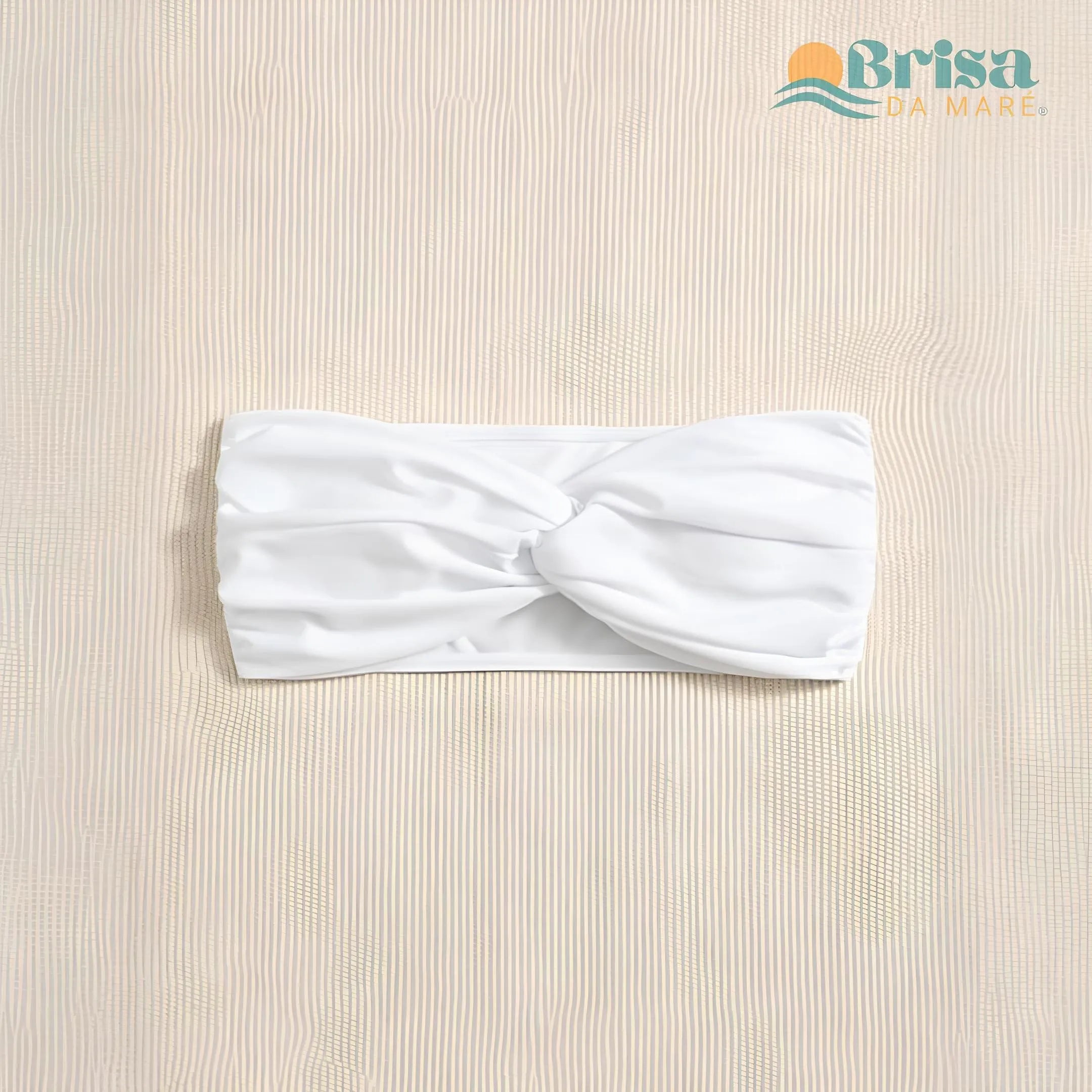 Top Biquíni Tomara que Caia com Torcido Branco